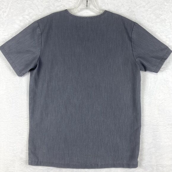 Figs Mens S Leon Three Pocket Scrub Top Shirt Graphite Gray - Picture 4 of 8